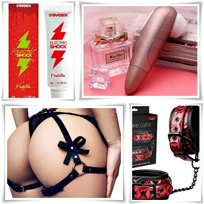 Collage de imágenes donde se muestran varios productos que se pueden conseguir en Sexshop Temuco
